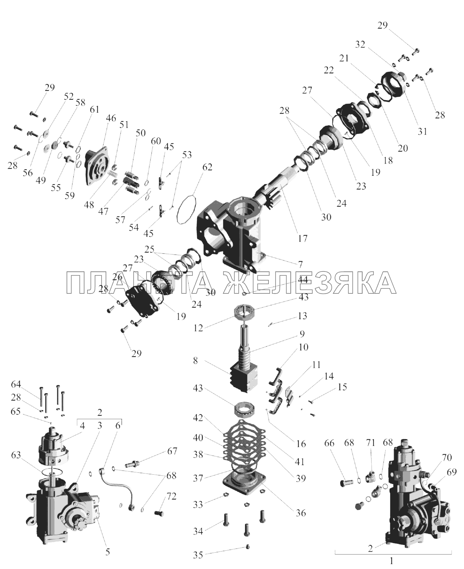 Рулевой механизм 64221-3400008-02 МАЗ-6303A3, 6303A5